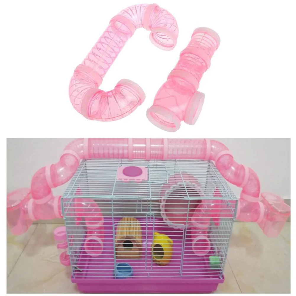 DIY u-образная пластиковая трубчатая линия, обучающая игра, подключенные внешние туннельные Игрушки для маленьких животных, клетка для хомяка, товары