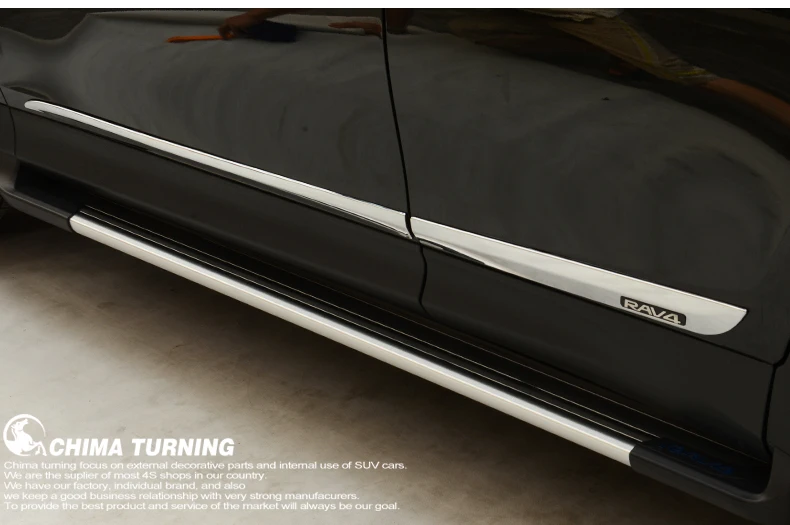 Chrome Body Side Door Molding trim For 2013 2014 Toyota RAV4 RAV 4in