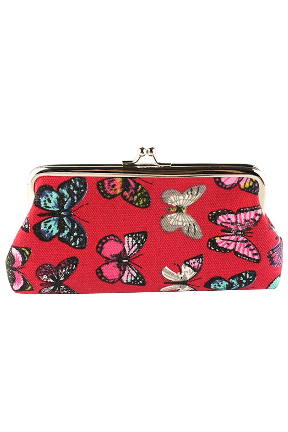Women's Ladies Butterflies Printed Coin Purse(red)in Coin Purses from