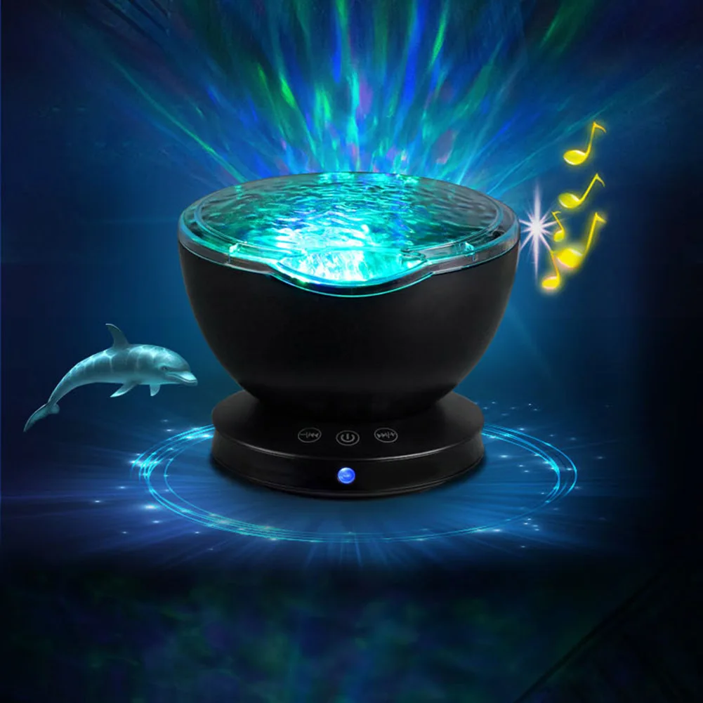 

Night Light Star Sky Ocean Music Player Projector Light Sleep Romantic LED USB Aurora Starry Lamp JDH99