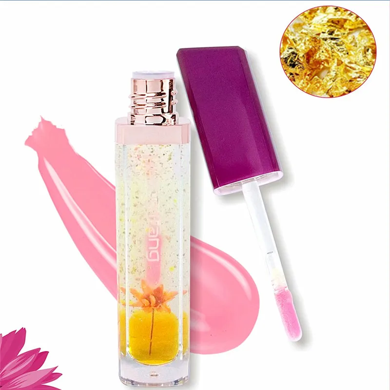 

Clear Transparent Lipgloss Magic Plump Temperature Change Color Flower Lipstick Moisturizer Lip Tint Liquid Lip balm Lips Gloss