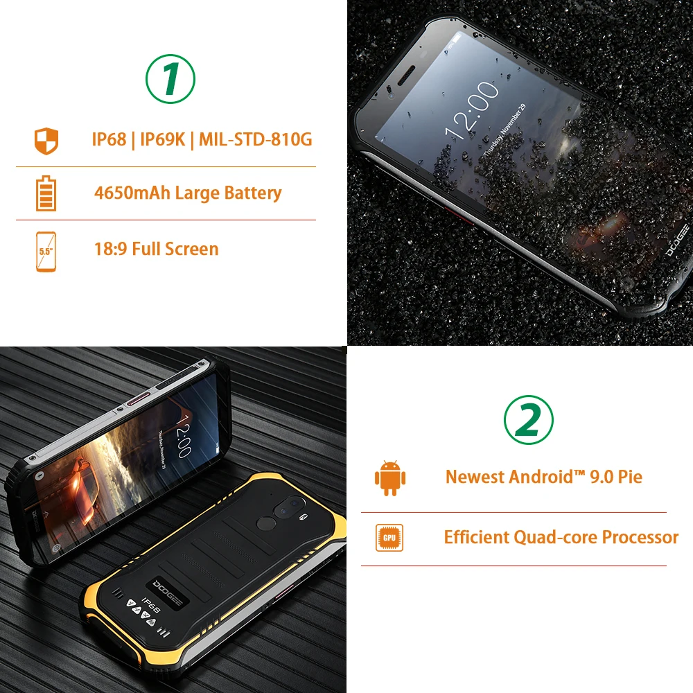 DOOGEE S40 смартфон с 5 дюймовым дисплеем четырёхъядерным процессором MT6739 ОЗУ 3 ГБ ПЗУ