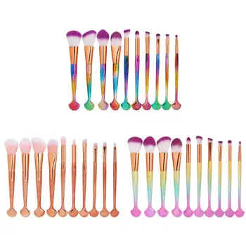 

10Pcs Pro Makeup Brushes Set Eyeshadow Eyebrow Face Powder Foundation Concealer Blush BB Cream Blending Brushes Cosmetic Tool