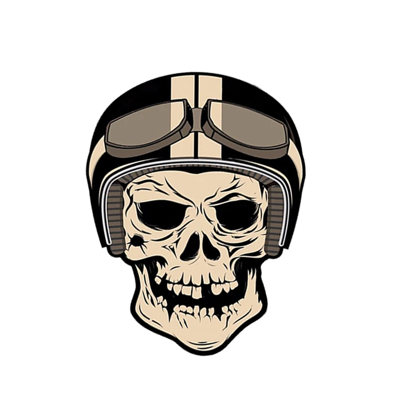 

11CM*14.1CM Car Styling Skull Safety Hat Bike Helmet Decal Car Sticker 6-2028