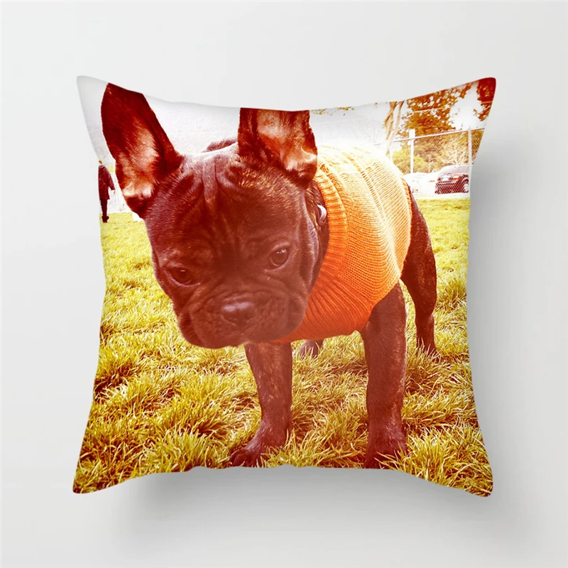 Fuwatacchi Cute Corgi Cushion Covers Various Dogs Pillow Cover for Home Sofa Chair Decorative Pillows Animal Photos Pillowcases