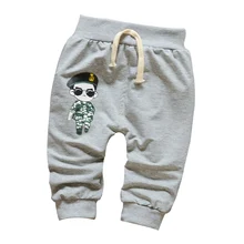 Лидер продаж г., новые осенние Хлопковые Штаны для малышей с рисунком из мультфильма, 1 предмет штаны-шаровары для маленьких мальчиков и девочек от 4 до 24 месяцев Брендовая детская одежда