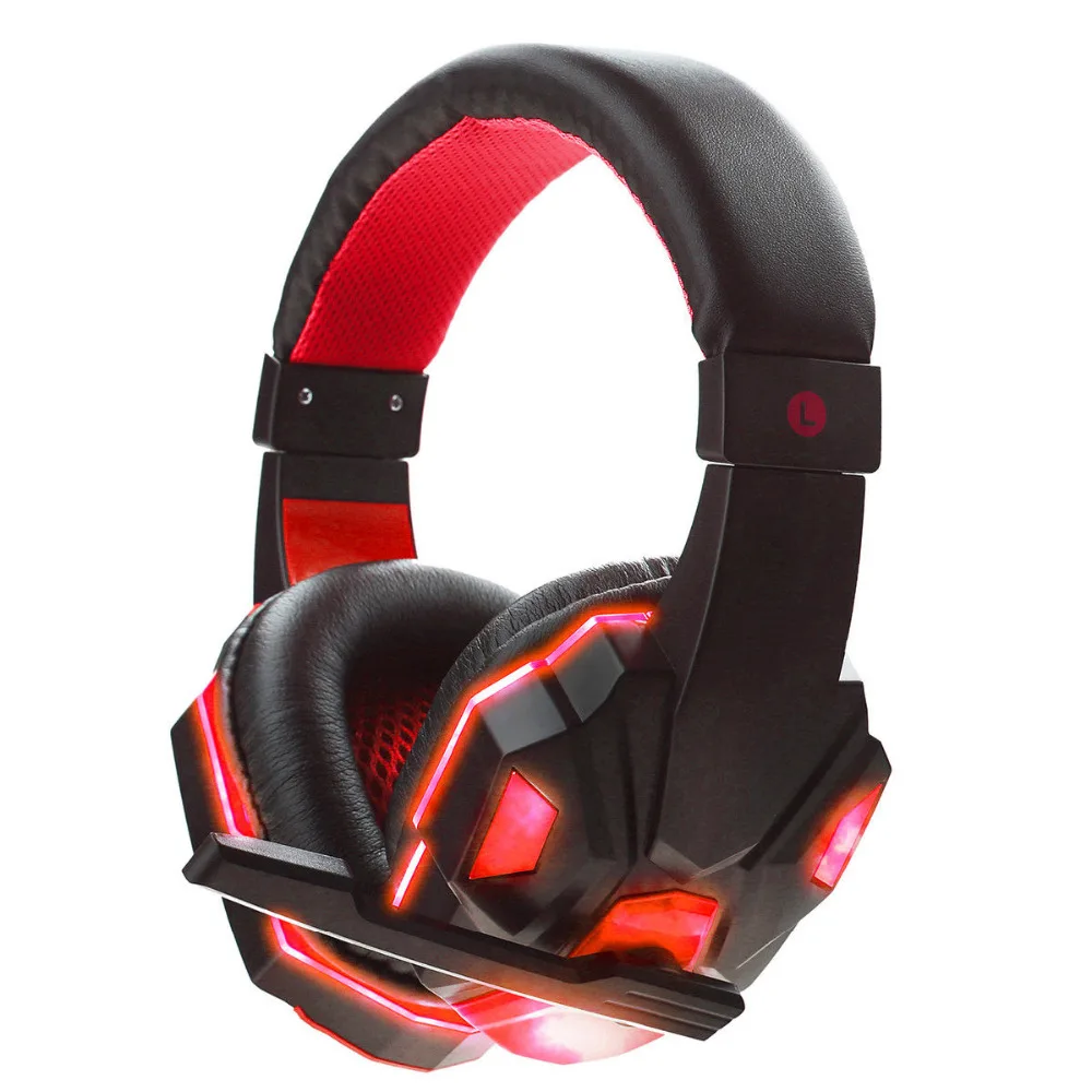 

Deep Bass Game Headphone Stereo Over-Ear Gaming Headset Headband Earphone with LED Light for Computer PC professional Gamer UM