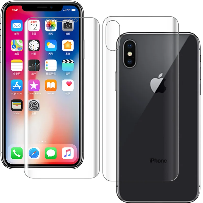 for iphone xs max screen protector front and back film for