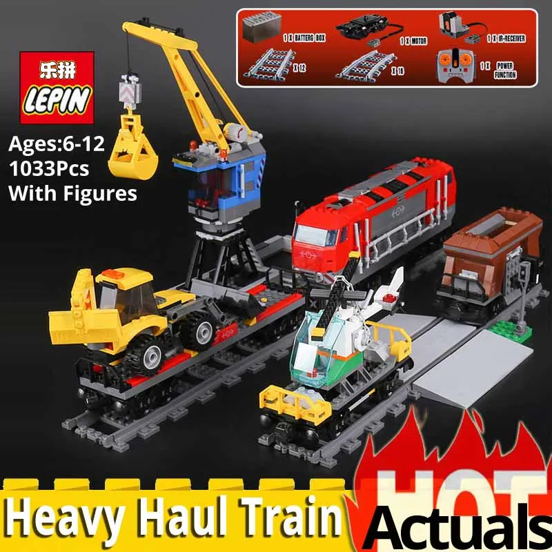 

2018 LEPIN CITY 02009 The Heavy haul Train Set Model Stacking Blocks Bricks Educational DIY Toys Christmas Gifts LegoINGly 60098