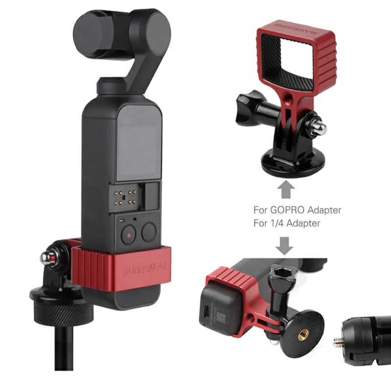Металлический адаптер расширения для DJI Osmo Pocket 1/4 дюймовый gopro спортивной камеры