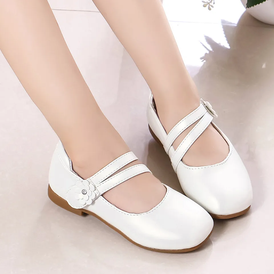Toddler Kids Baby Girls Flower Leather Single Princess Party Shoes Sandals