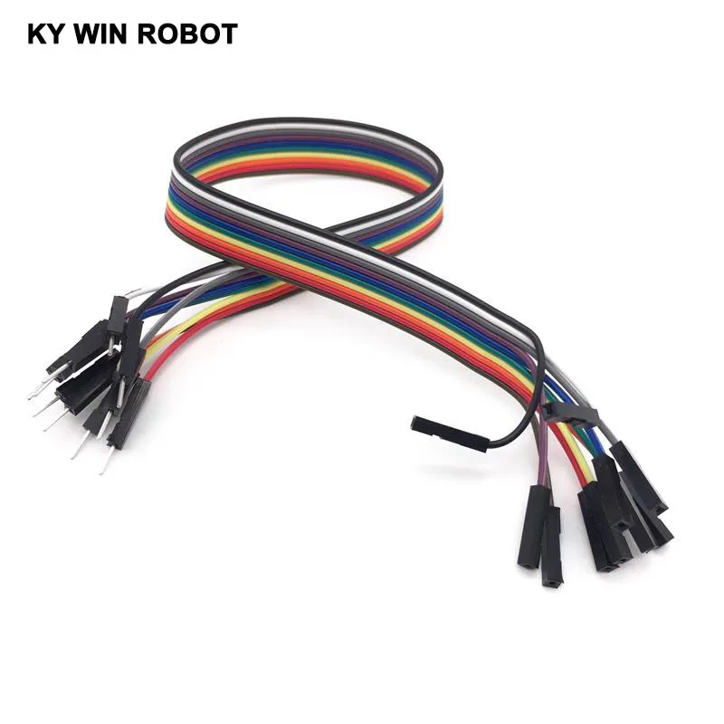

DuPont line 10pcs 30cm 2.54mm 1p-1p Pin Female to Male Color Breadboard Cable Jump Wire Jumper For Arduino