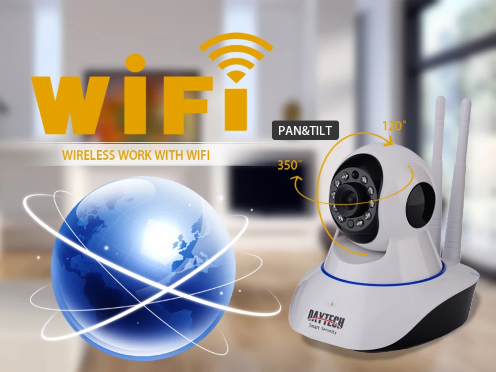 Daytech 2mp IP Камера 1080 P Wi-Fi Беспроводной Камеры видеонаблюдения Wi-Fi P2P видеонаблюдения сети Видеоняни и радионяни двухстороннее домофон ИК