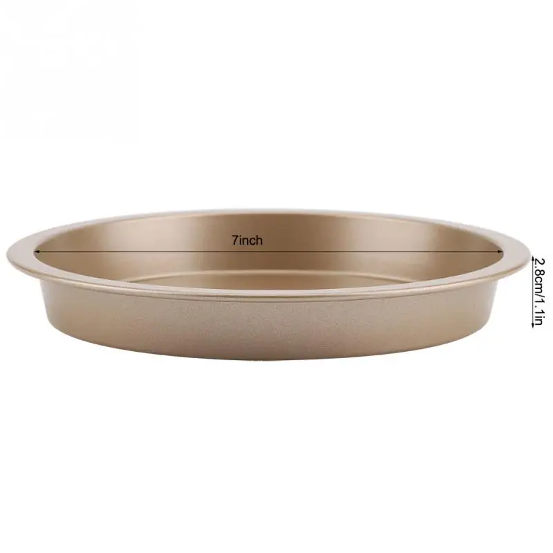 7inch 1 шт. антипригарное круглое блюдо для пиццы блины выпечка пирога лоток модный кухонный инструмент для пиццы - Цвет: 7inch