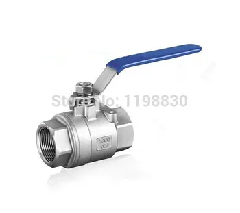 

US High Quality 1-1/2" Female Full Port Ball Valve Vinyl Handle WOG1000 Stainless Steel