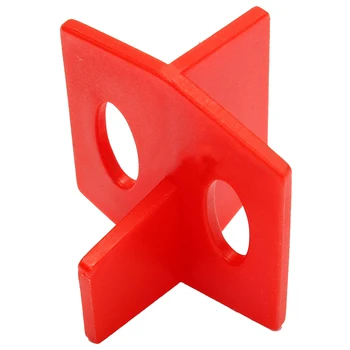 

50pcs 2mm Tile Leveling System 3 Side Tile Spacer - Cross And T Wall Floor, Red Single 3.5 * 2.8cm
