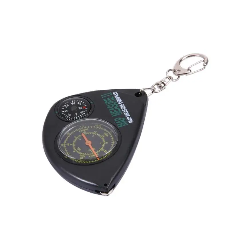 

2 in 1 Compass+Map Measurer Curvimeter Keychain for Outdoor Hiking Camping