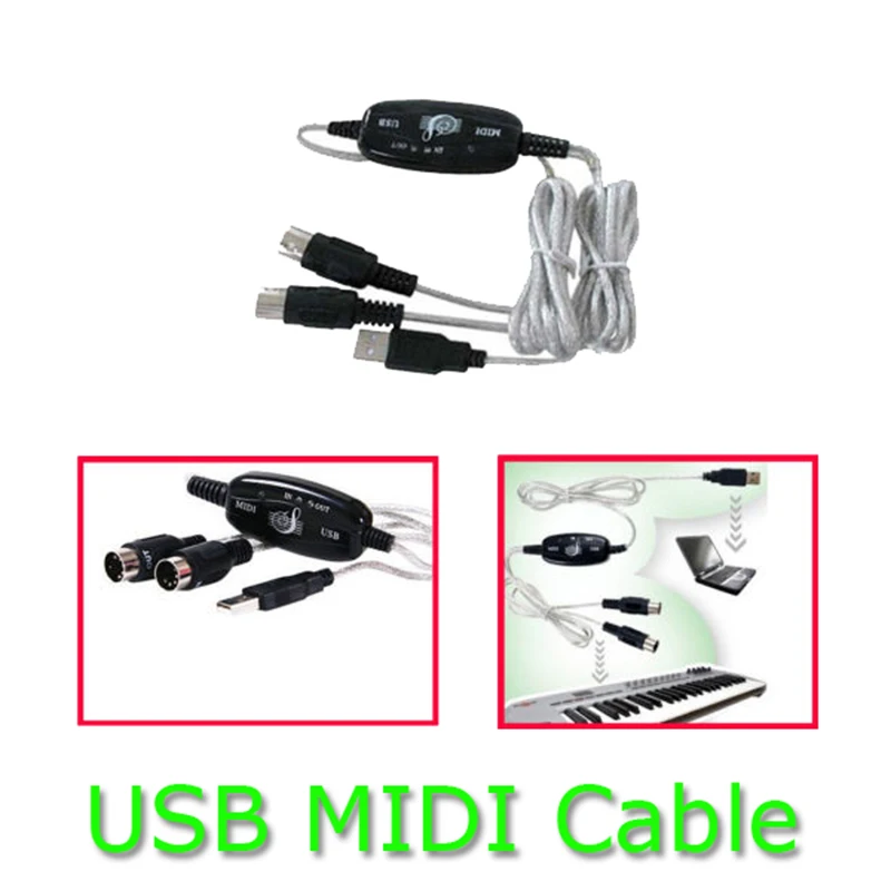 5 pin MIDI cable line music editor MIDI to USB cable Midi Cable Lead