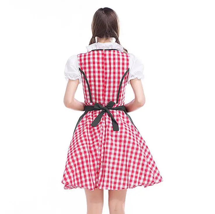 S 6XL лидер продаж традиционный Женский Костюм Dirndl Oktoberfest немецкая девка горничная