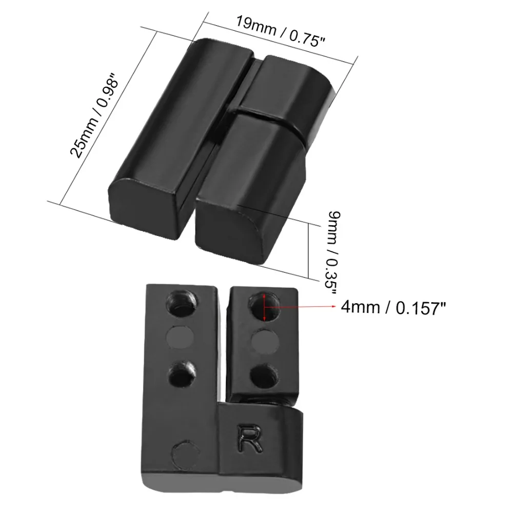 

Uxcell 1pcs Black Zinc Alloy 25mmx19mm Closet Cabinet Furniture Door Square Detachable Hinge for Cabinets Electric Cabinets