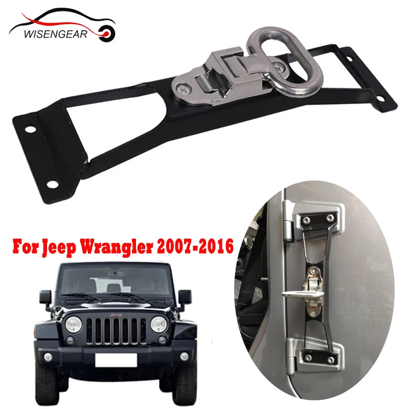 WISENGEAR Metal Car Exterior Door Hinge Hinges Foot Rest Pedal Peg Trim For Jeep Wrangler 2007-2016 No Drilling Auto Step / | Автомобили и