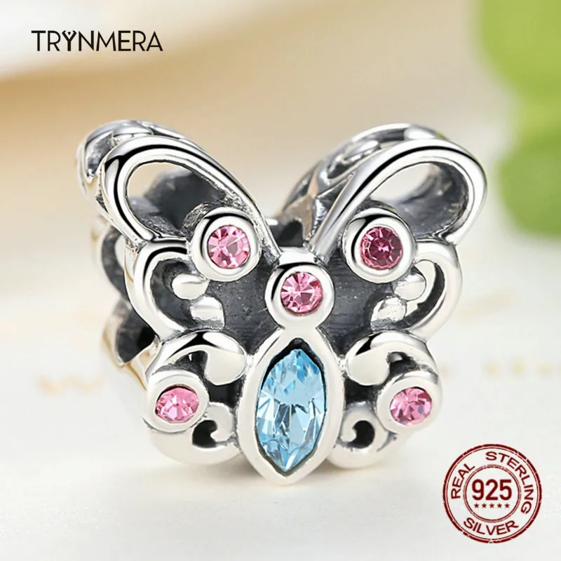 Trynmera подвески из стерлингового серебра 925 пробы с бабочками и животными браслеты