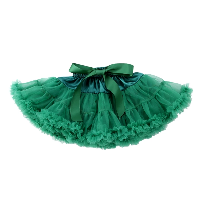 Newborn Infant Girls Kids Fluffy Tutu Skirt Princess Party Lovely Petticoat Ballet Petti skirt - Цвет: Зеленый