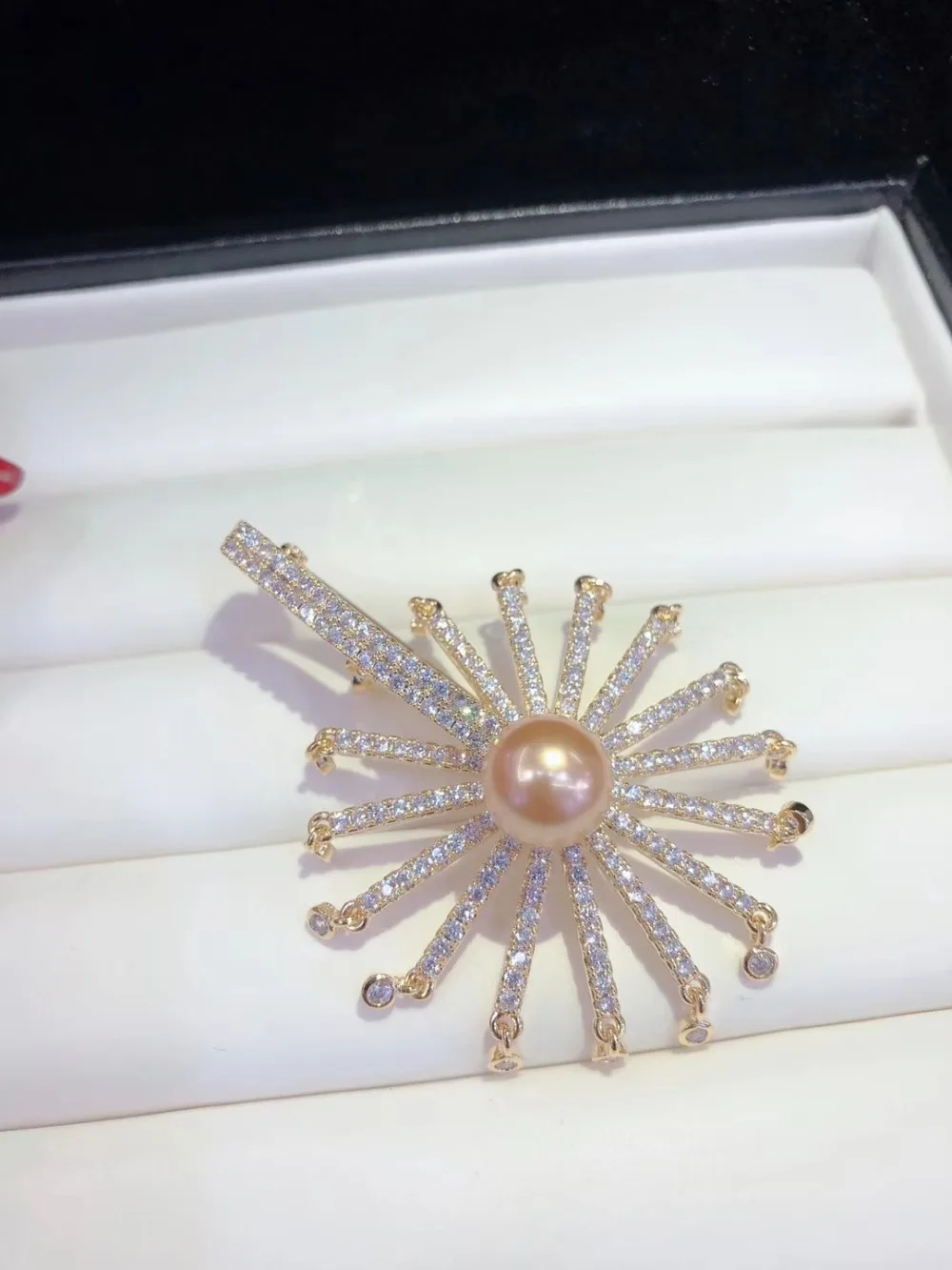 

Y314 High Quality Golden plated Paved CZ Necklace Brooch Base Cubic Zirconia Jewelry Connector DIY Jewellery Making