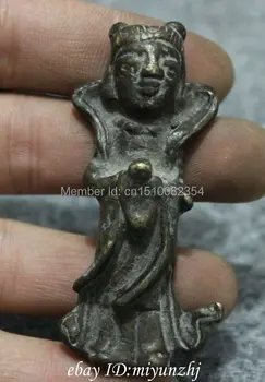 

Old Chinese Bronze Collect Dynasty Palace Woman Female Belle Beauty Statue