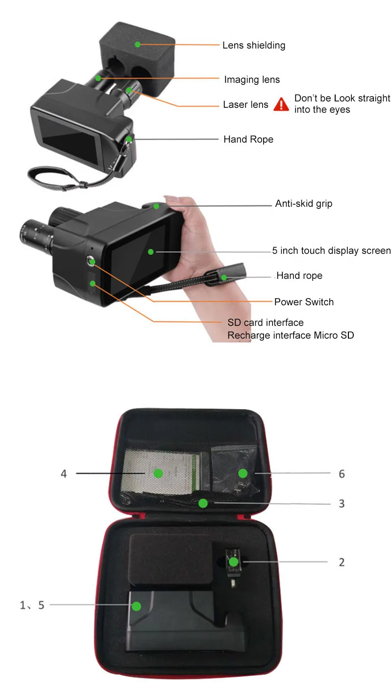 Tela de Toque Câmera para Monitoramento de Noite Mais Recente Novo Design Digital Visão Noturna Binóculos Inteligente Laser Multi-função Registro hd 9 Visões noturnas