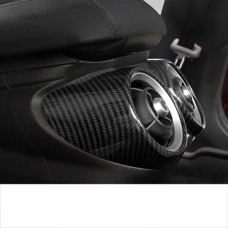 Carbon Fiber CHEYA for Alfa Romeo Giulia 2017-2020 ABS Plastic Dashboard Side Air Conditioning Outlet Vent Frame Cover Trim