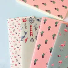 Симпатичные Фламинго кактус записная книжка записка книжка Дневник день кавайный планировщик журнал канцелярские подарок школьные принадлежности