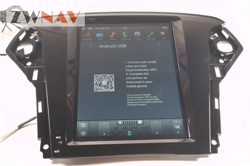 Best ZWNVA Tesla style Screen Android 7.1 RAM 2GB ROM 64GB Car Player GPS Navigation Radio Screen For Ford Mondeo MK4 2007-2012 12