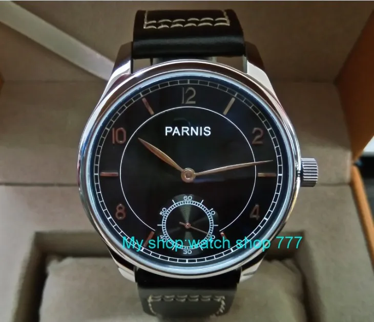 

44mm PARNIS Asian ST3621/6498 Mechanical Hand Wind movement Mechanical watches Gray dial men's watches wholesale dfgd198A