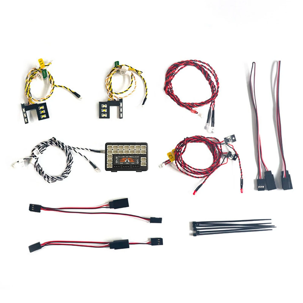 RC Car Front and Rear Led Light System Set Roof light for 1/10 TRAXXAS TRX4 Ford Bronco RC Crawler Car Refit Parts