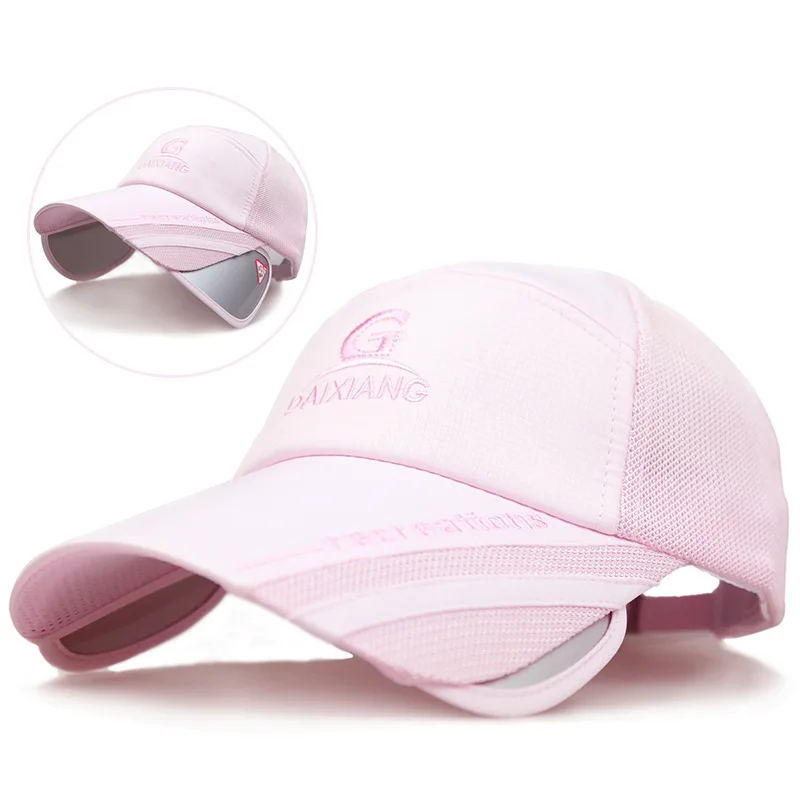 

Brand Fashion Women Sun Hats For Summer Anti-UV Retractable Visor Sun Cap Ladies UV Protection Flast Multipurpose Gorros