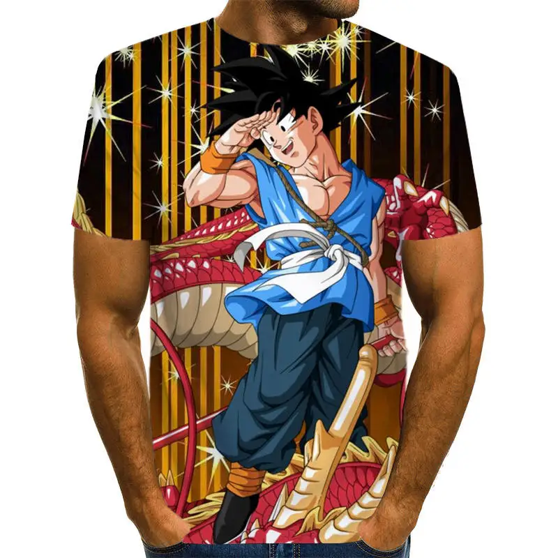 NT-194 Dragon Ball Z Ultra Instinct God Son Goku Super Saiyan Men Tshirt 3D Printed Summer O-Neck Daily Casual Funny T shirt Plus Size - Color: NT-194