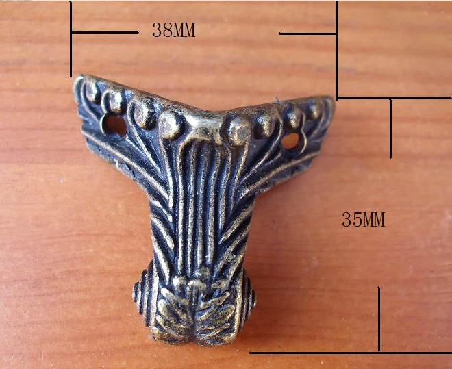 20pcs 38mm X35mm antique brass jewelry box Feet / Box Leg Case Feet