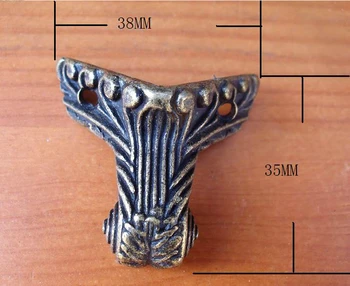 

20pcs 38mm X35mm antique brass jewelry box Feet / Box Leg Case Feet/furniture foot alloy foot box corners decorative feet