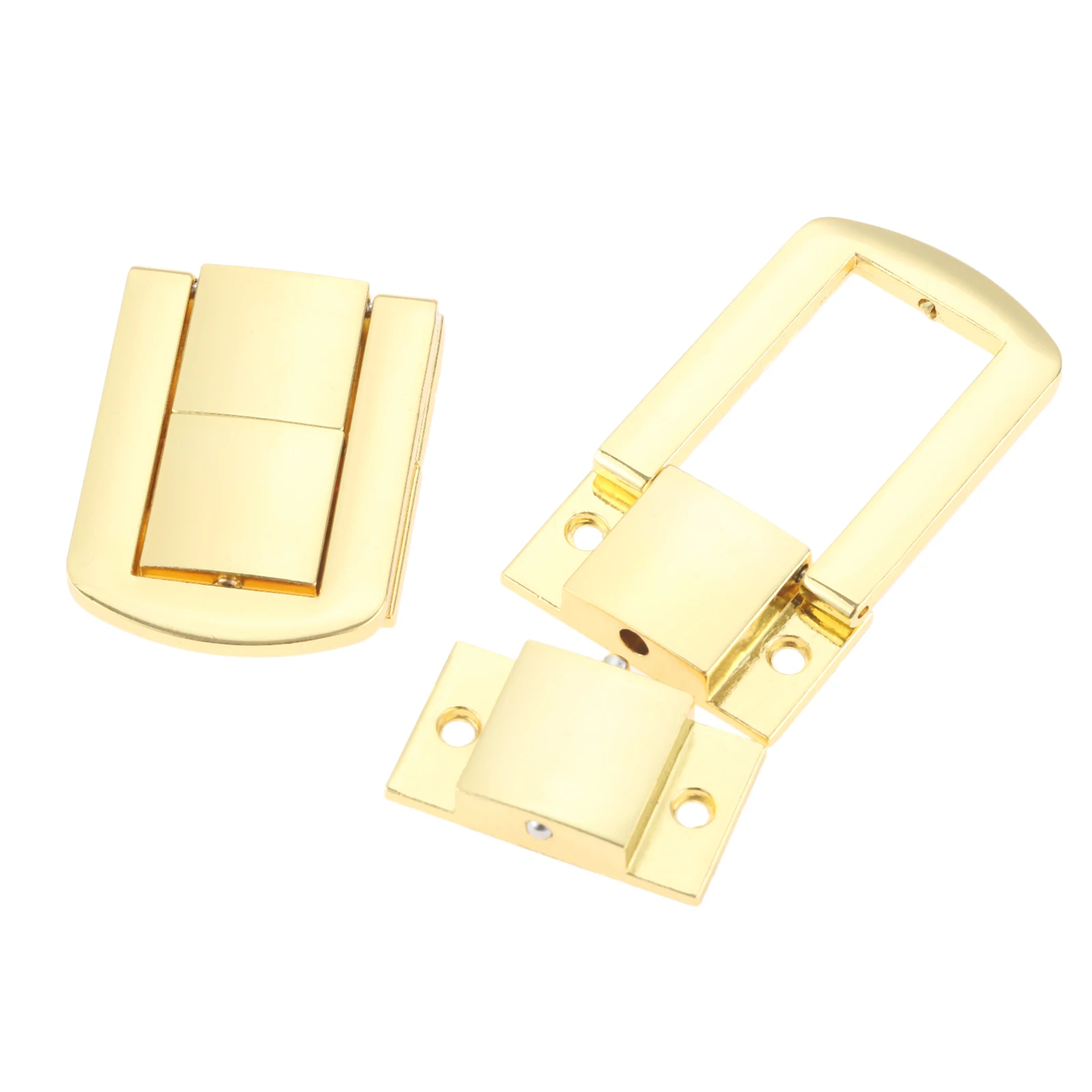 1Pc Antique Silver/Gold Lock Zinc Alloy Buckle Wooden Wine Gift Box Lock Buckle Box Latch Clasps with Screws 43x32m