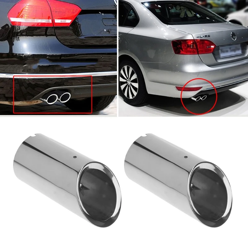 Новинка 2021 выхлопной глушитель из нержавеющей стали 2X для VW Volkswagen Jetta MK6 Golf 6