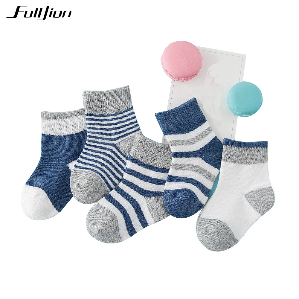 Fulljion Детские носки для детей хлопок 5 пар мультфильм новорожденных Милый