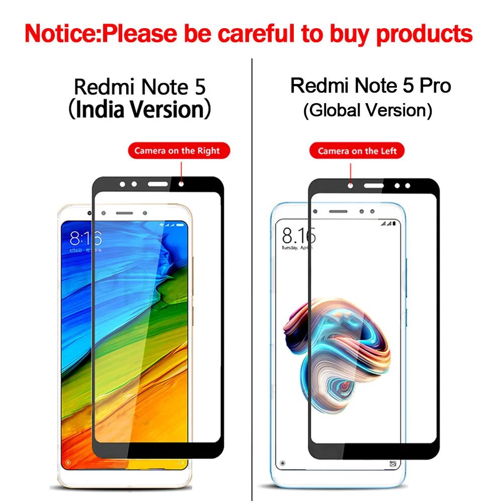Закаленное стекло для xiaomi redmi note 5 pro plus защитное стекло на ksiomi xiomi note5 не 5pro 5plus защита экрана полное покрытие