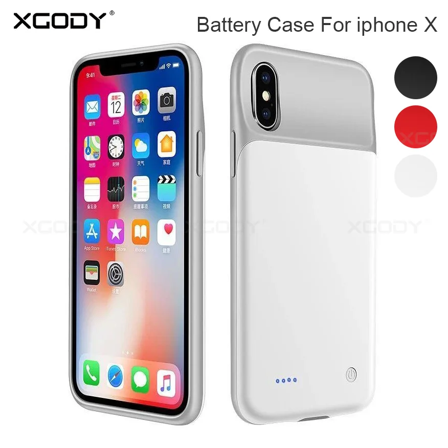 

XGODY 3200mAh Smart Power Case For Apple iphone X XS Mobile Power Bank Charging Case Cover For iphone X XS Backup Charger Case