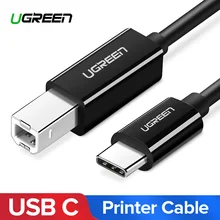 Ugreen USB C к usb type B 2,0 кабель для нового MacBook Pro hp Canon Brother Epson Dell samsung принтер type C шнур сканера принтера