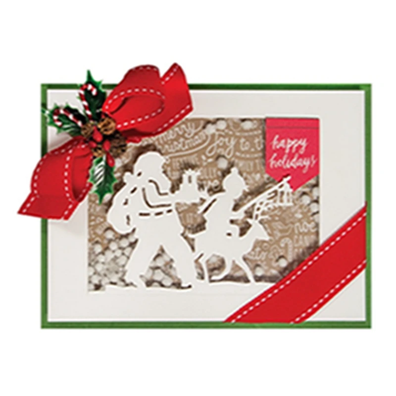 

Xmas Santa Claus Kids Shape Metal Cutting Dies Stencil For Scrapbooking Album Embossing DIY Gift Card Handcrafts Templates Model