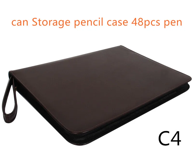 

Creative leather Pencil Case Large Storage Pen Bag Simple Style Zipper Pencil Bag for Boys&Girls School Stationery Supplies