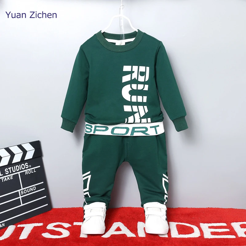 Boys Clothing Set Kids Sports Suit Children Letter Tracksuit  Long shirt + pants Sweatshirt Casual Clothes Style Winter For Boy
