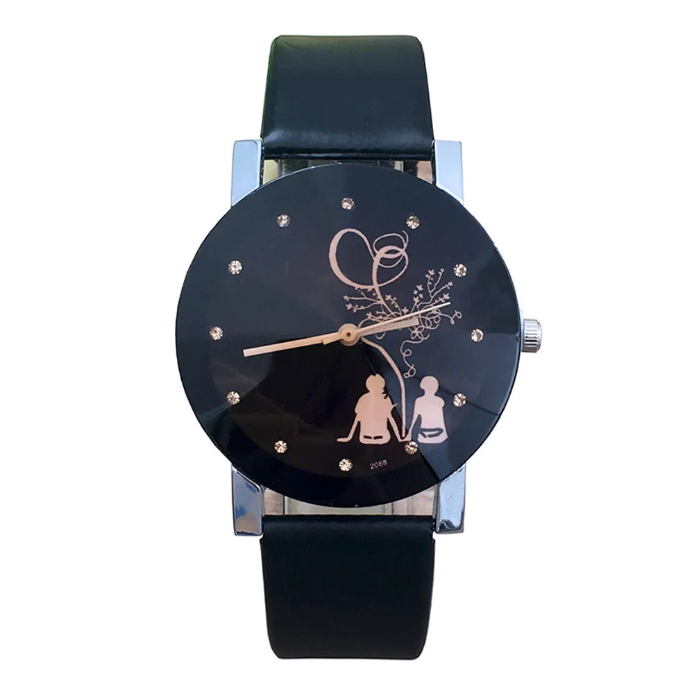 Минималистский классические Студенческие Кварцевые часы пара Стильный Spire ремешок кварцевые наручные часы для влюбленных Повседневное простые часы A40