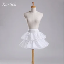 Детские юбочки для девочек с цветочным рисунком свадебные аксессуары белый 2 слоя 1 обруч дети кринолин для девочки Нижняя юбка